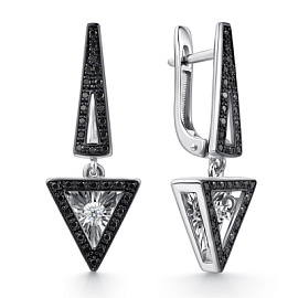 Серьги подвесные 02-12-51237-13-00-1 золото Треугольник