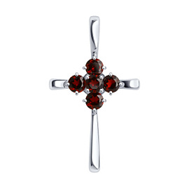 Крест декоративный 92030722 серебро