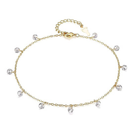 Браслет на ногу 3-1078-Y ювелирный сплав