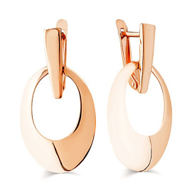 Серьги подвесные 20-10000-1952 золото Овал