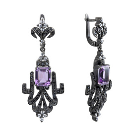 Серьги подвесные 130.19c серебро