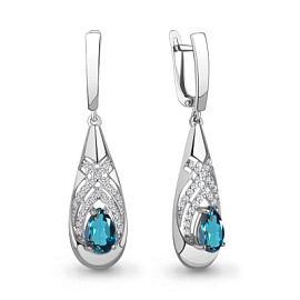 Серьги подвесные 4968308А.5 серебро