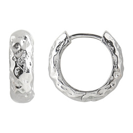 Серьги конго E6068-W серебро