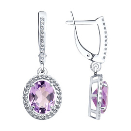 Серьги подвесные 94-321-01999-2 серебро