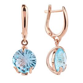 Серьги подвесные 3259-1 топ золото