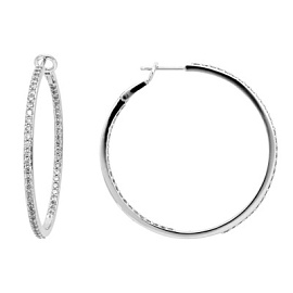 Серьги конго С40ДР1048Ф серебро