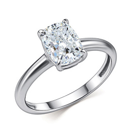 Кольцо один камень 01-4763.00БТ-00 серебро