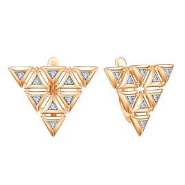Серьги 04-52-1167-00 золото Треугольник