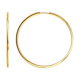 Серьги конго KV-2-013G-d30 серебро