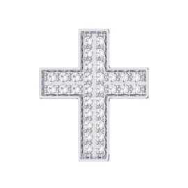 Крест декоративный 0800250-00775 серебро