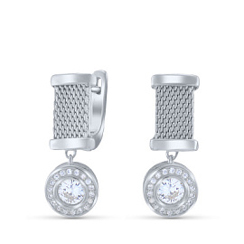 Серьги подвесные 22SET16718a-113 серебро