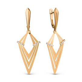 Серьги подвесные 502562-1102 золото