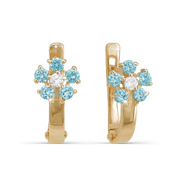 Серьги 120571 золото Цветок