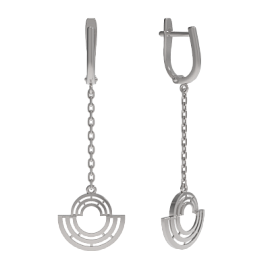 Серьги подвесные 1035052-00000 серебро