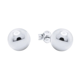 Серьги пусеты ISt406Ew-2246-10 серебро Шар