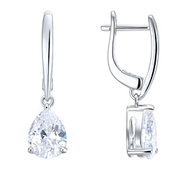 Серьги подвесные LLE9PRK серебро