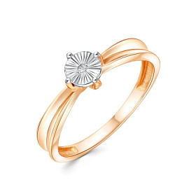 Кольцо один камень 08-51-0103-00 золото