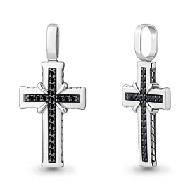 Крест декоративный 24559Ч.5 серебро