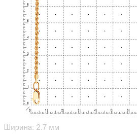 Цепь ЦПКД40110040             золото Пустотелая_1