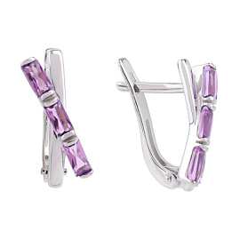 Серьги 2-1242 ам серебро