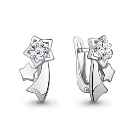 Серьги 400690А.5 серебро Звезда