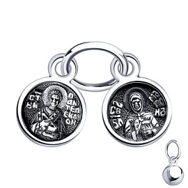 Подвеска религиозная христианская ладанка 95-130-00955-1 серебро Святая Матрона Московская