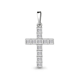 Крест декоративный 22621.5 серебро