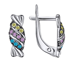 Серьги С630-1526М1 серебро Конфета