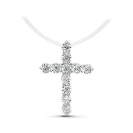 Подвеска на леске крест с070259 серебро Крест
