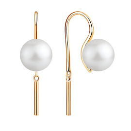 Серьги один камень 290-1-1183 золото