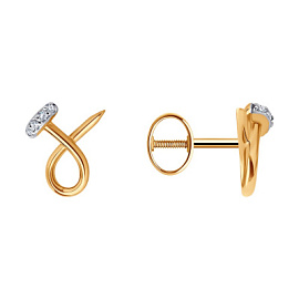 Серьги пусеты 0200413 золото Картье Гвоздь