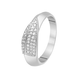 Кольцо CZ-R00893-X-W-X-X-W серебро