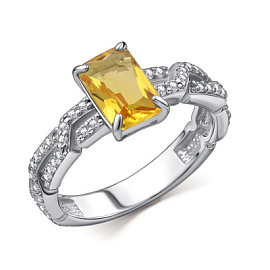 Кольцо один камень 01-4856.00ЦТ-00 серебро