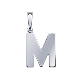 Подвеска буква 50133.M серебро Буква М