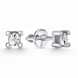 Серьги пусеты 12-10-5768-21-00 серебро