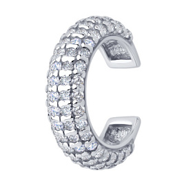 Серьги кафф 94170385 серебро